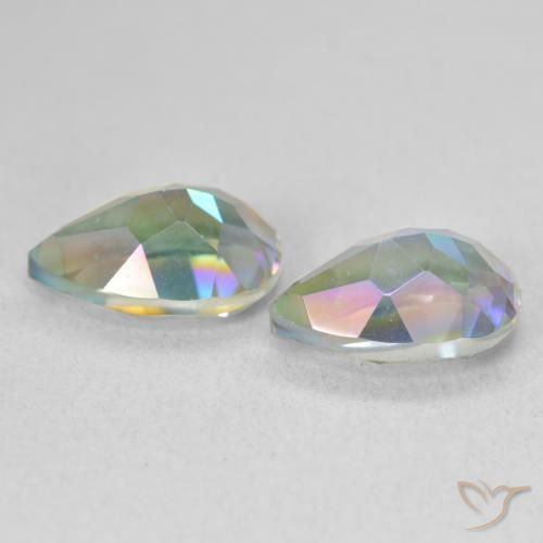 Mystic Quartz Gemstones in 10 x 7 mm (calibrated) Size for Sale, Mystic Quartz Stones in Multicolor Color