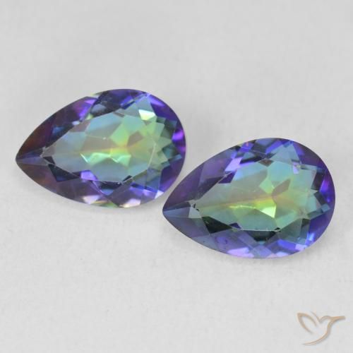 3.45ctw Natural Multicolor Mystic Quartz, Pear Shape, VVS-VS