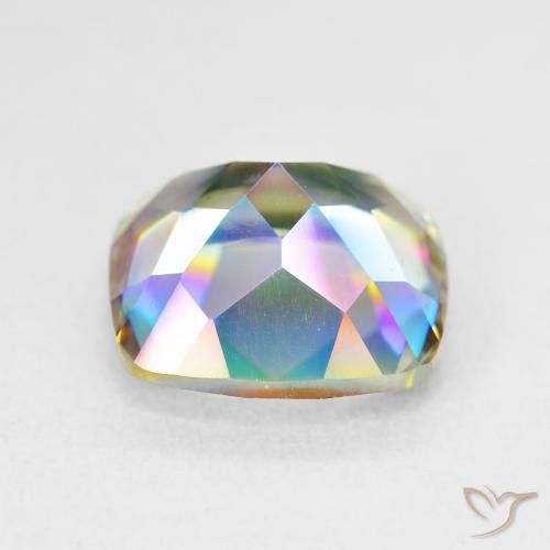 Mystic Quartz Gemstone in 12 x 12 mm (calibrated) Size for Sale, Mystic Quartz Stone in Multicolor Color