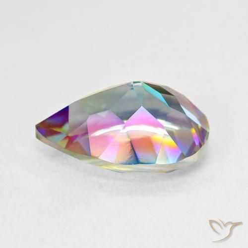 Mystic Quartz Gemstone in 14 x 10 mm (calibrated) Size for Sale, Mystic Quartz Stone in Multicolor Color