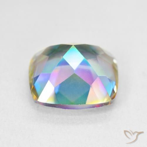 Mystic Quartz Gemstone in 12 x 12 mm (calibrated) Size for Sale, Mystic Quartz Stone in Multicolor Color
