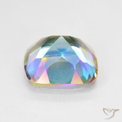 Mystic Quartz Gemstone in 12 x 12 mm (calibrated) Size for Sale, Mystic Quartz Stone in Multicolor Color