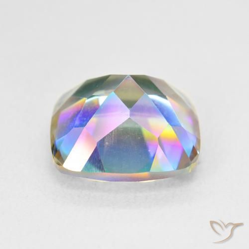 Mystic Quartz Gemstone in 12 x 12 mm (calibrated) Size for Sale, Mystic Quartz Stone in Multicolor Color