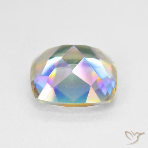 Mystic Quartz Gemstone in 12 x 12 mm (calibrated) Size for Sale, Mystic Quartz Stone in Multicolor Color