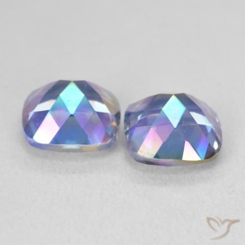 Mystic Quartz Gemstones in 8 x 8 mm (calibrated) Size for Sale, Mystic Quartz Stones in Multicolor Color