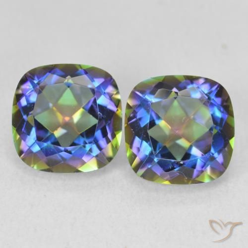 4.18ctw Natural Multicolor Mystic Quartz, Cushion, VVS-VS
