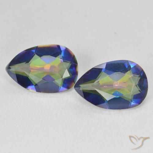4.75ctw Natural Multicolor Mystic Quartz, Pear Shape, VVS-VS