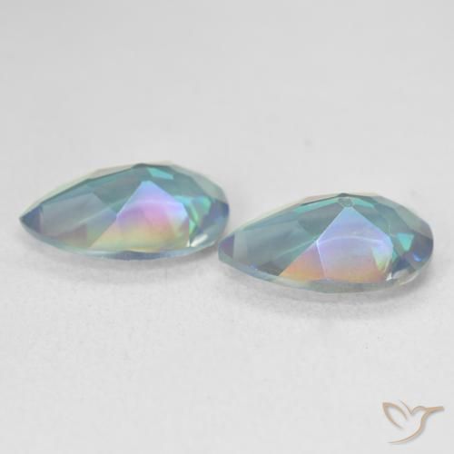 Mystic Quartz Gemstones in 12 x 8 mm (calibrated) Size for Sale, Mystic Quartz Stones in Multicolor Color