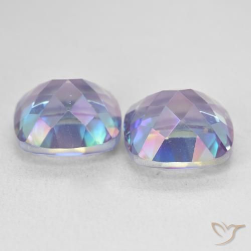 Mystic Quartz Gemstones in 10 x 10 mm (calibrated) Size for Sale, Mystic Quartz Stones in Multicolor Color