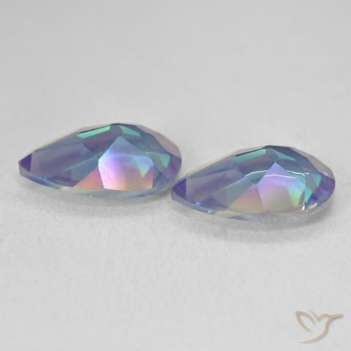Mystic Quartz Gemstones in 12 x 8 mm (calibrated) Size for Sale, Mystic Quartz Stones in Multicolor Color