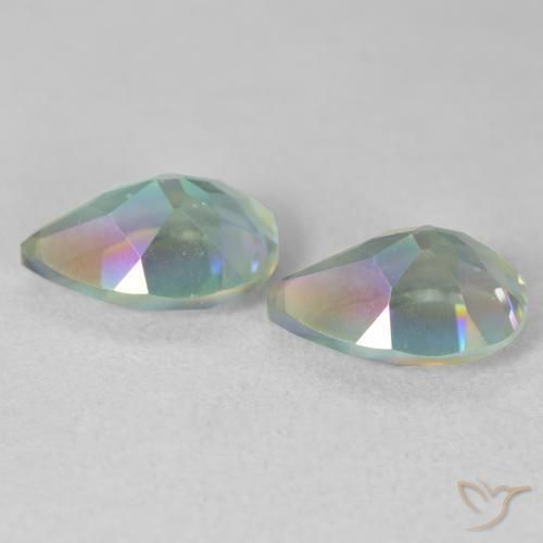 Mystic Quartz Gemstones in 10 x 7 mm (calibrated) Size for Sale, Mystic Quartz Stones in Multicolor Color