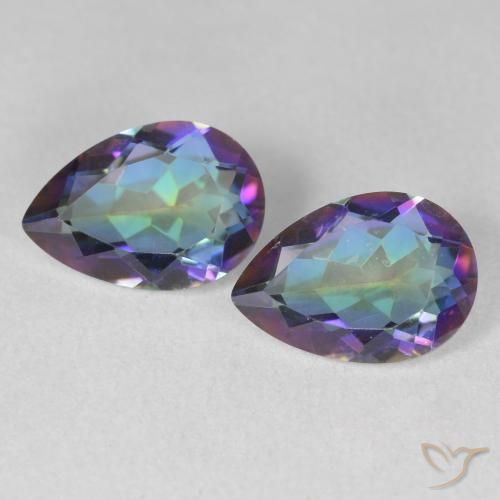 3.50ctw Natural Multicolor Mystic Quartz, Pear Shape, VS