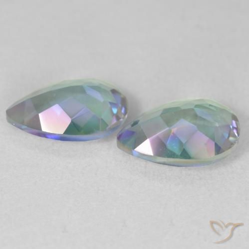 Mystic Quartz Gemstones in 10 x 7 mm (calibrated) Size for Sale, Mystic Quartz Stones in Multicolor Color