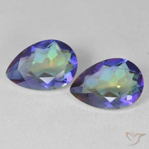 3.48ctw Natural Multicolor Mystic Quartz, Pear Shape, VS