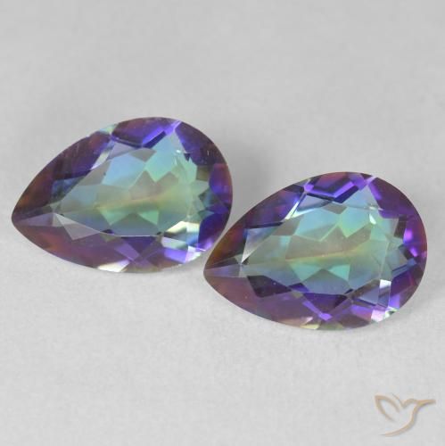 3.37ctw Natural Multicolor Mystic Quartz, Pear Shape, VS