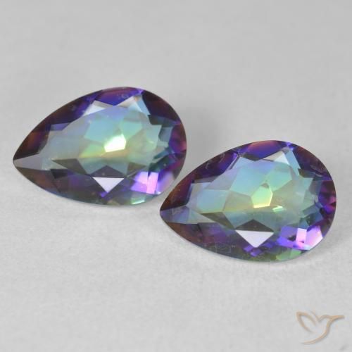 3.45ctw Natural Multicolor Mystic Quartz, Pear Shape, VS