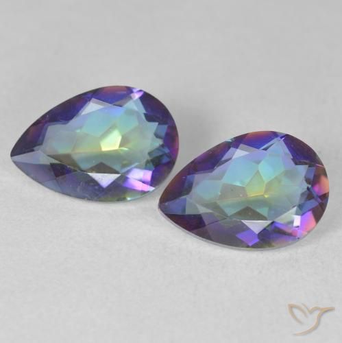 3.37ctw Natural Multicolor Mystic Quartz, Pear Shape, VS