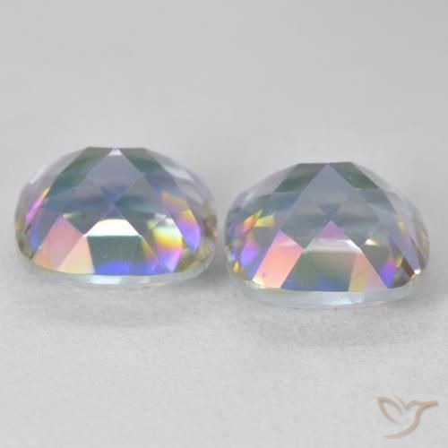 Mystic Quartz Gemstones in 10 x 10 mm (calibrated) Size for Sale, Mystic Quartz Stones in Multicolor Color