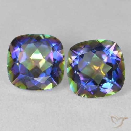 4.04ctw Natural Multicolor Mystic Quartz, Cushion, VVS-VS