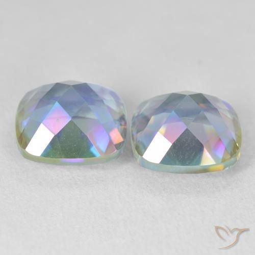 Mystic Quartz Gemstones in 10 x 10 mm (calibrated) Size for Sale, Mystic Quartz Stones in Multicolor Color