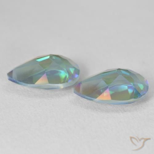 Mystic Quartz Gemstones in 12 x 8 mm (calibrated) Size for Sale, Mystic Quartz Stones in Multicolor Color