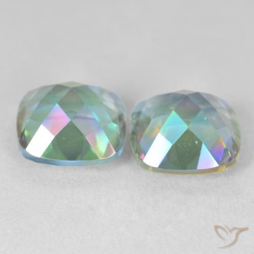 Mystic Quartz Gemstones in 10 x 10 mm (calibrated) Size for Sale, Mystic Quartz Stones in Multicolor Color