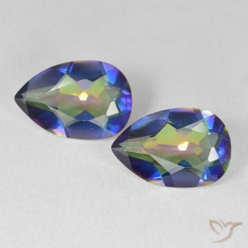 5.04ctw Natural Multicolor Mystic Quartz, Pear Shape, VVS