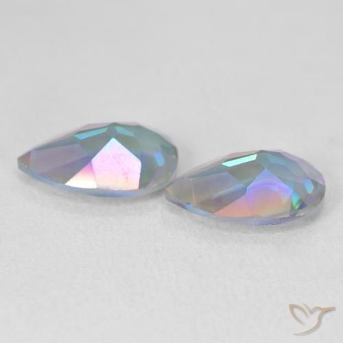 Mystic Quartz Gemstones in 12 x 8 mm (calibrated) Size for Sale, Mystic Quartz Stones in Multicolor Color