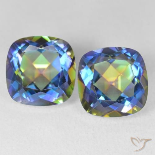 8.54ctw Natural Multicolor Mystic Quartz, Cushion, VVS