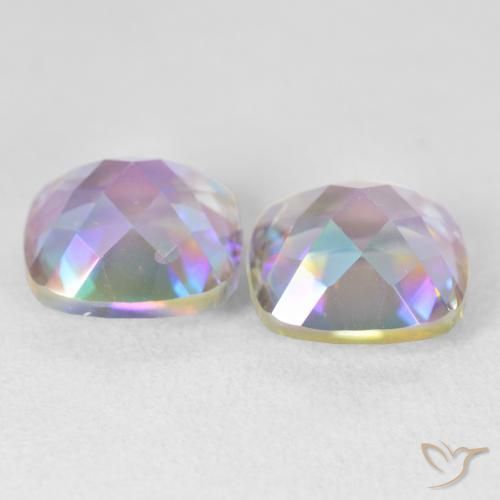 Mystic Quartz Gemstones in 10 x 10 mm (calibrated) Size for Sale, Mystic Quartz Stones in Multicolor Color