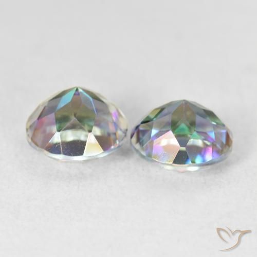Mystic Quartz Gemstones in 8 mm (calibrated) Size for Sale, Mystic Quartz Stones in Multicolor Color