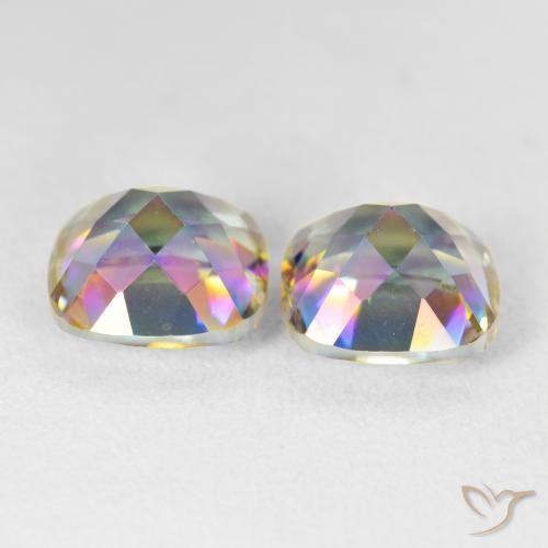 Mystic Quartz Gemstones in 10 x 10 mm (calibrated) Size for Sale, Mystic Quartz Stones in Multicolor Color