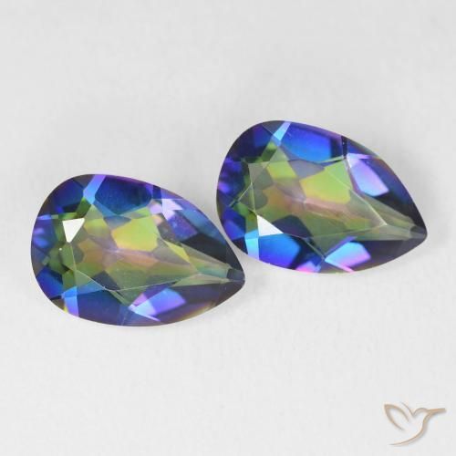 5.00ctw Natural Multicolor Mystic Quartz, Pear Shape, VVS