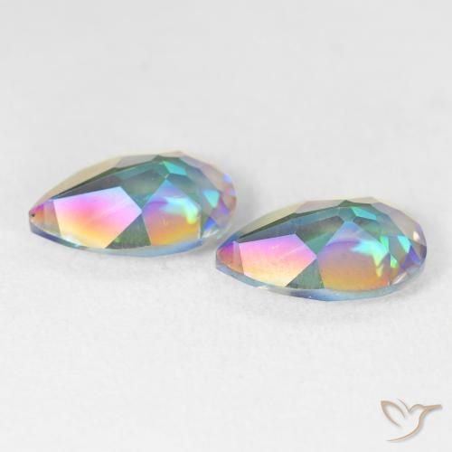 Mystic Quartz Gemstones in 12 x 8 mm (calibrated) Size for Sale, Mystic Quartz Stones in Multicolor Color