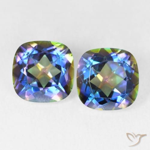 4.21ctw Natural Multicolor Mystic Quartz, Cushion, VVS