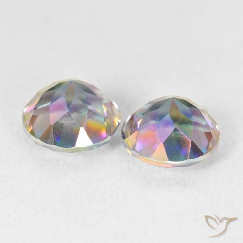 Mystic Quartz Gemstones in 8 mm (calibrated) Size for Sale, Mystic Quartz Stones in Multicolor Color