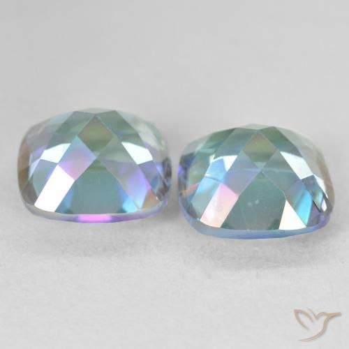 Mystic Quartz Gemstones in 10 x 10 mm (calibrated) Size for Sale, Mystic Quartz Stones in Multicolor Color