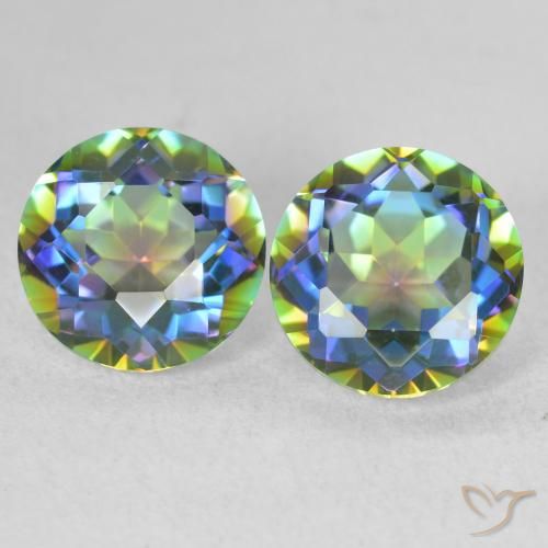 3.74ctw Natural Multicolor Mystic Quartz, Round, VVS