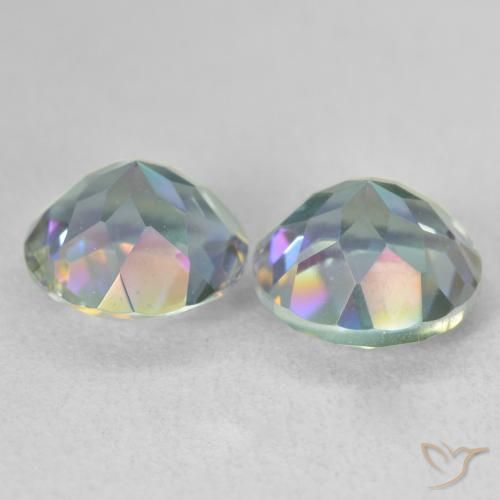 Mystic Quartz Gemstones in 8 mm (calibrated) Size for Sale, Mystic Quartz Stones in Multicolor Color