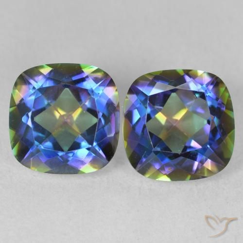 4.15ctw Natural Multicolor Mystic Quartz, Cushion, VVS