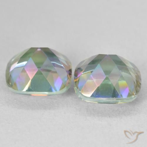 Mystic Quartz Gemstones in 8 x 8 mm (calibrated) Size for Sale, Mystic Quartz Stones in Multicolor Color