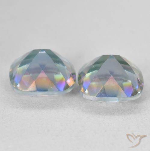 Mystic Quartz Gemstones in 8 x 8 mm (calibrated) Size for Sale, Mystic Quartz Stones in Multicolor Color