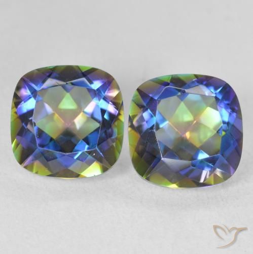 4.17ctw Natural Multicolor Mystic Quartz, Cushion, VVS