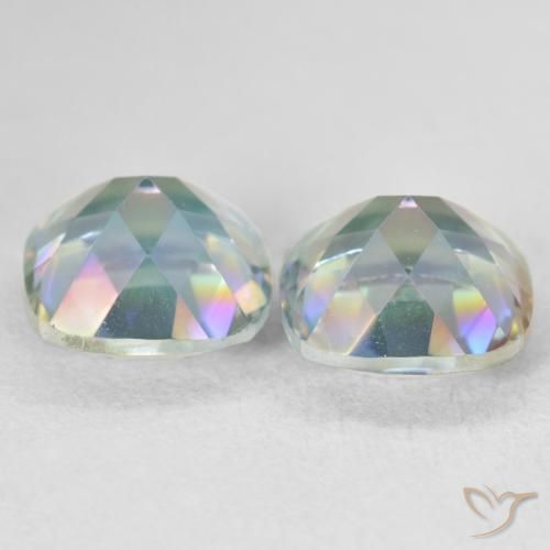 Mystic Quartz Gemstones in 8 x 8 mm (calibrated) Size for Sale, Mystic Quartz Stones in Multicolor Color