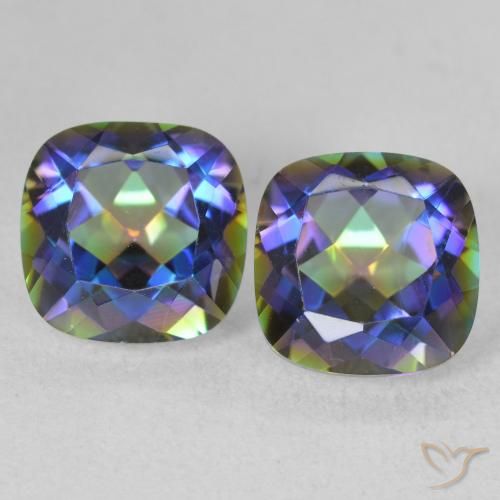 4.15ctw Natural Multicolor Mystic Quartz, Cushion, VVS