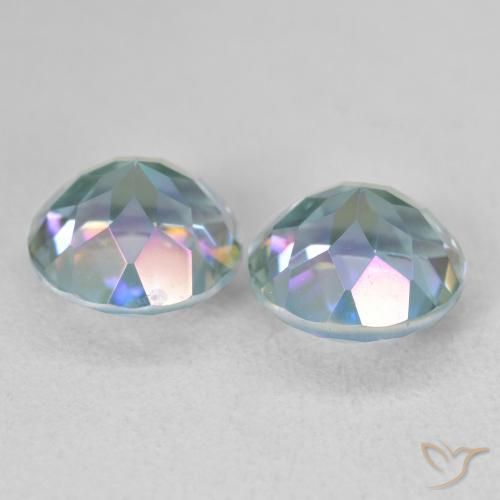 Mystic Quartz Gemstones in 8 mm (calibrated) Size for Sale, Mystic Quartz Stones in Multicolor Color