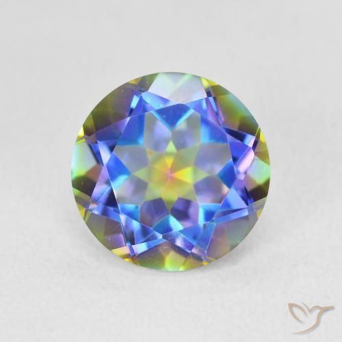 3.67ct Natural Multicolor Mystic Quartz, Round, VVS-VS