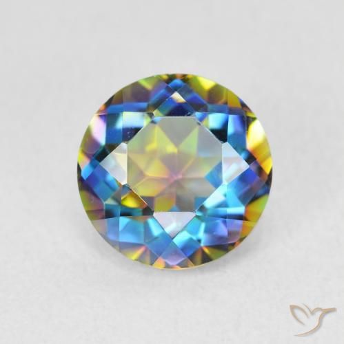 1.99ct Natural Multicolor Mystic Quartz, Round, VVS-VS