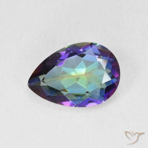 1.82ct Natural Multicolor Mystic Quartz, Pear Shape, VS