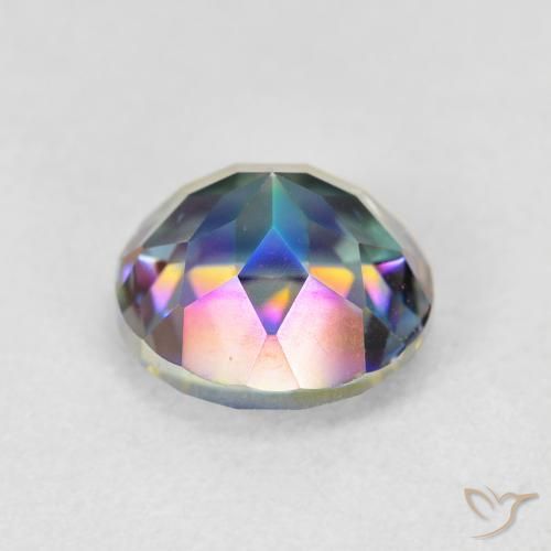 Mystic Quartz Gemstone in 8 mm (calibrated) Size for Sale, Mystic Quartz Stone in Multicolor Color